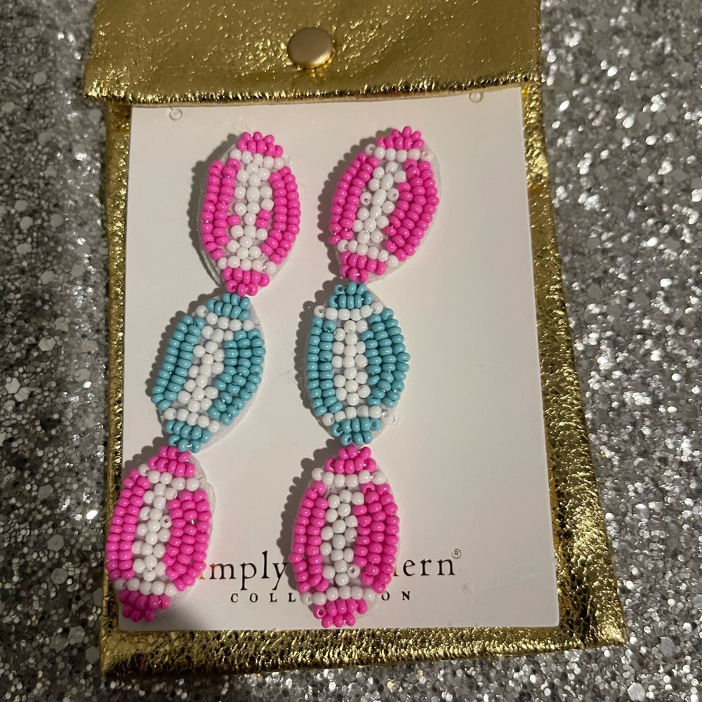 Simply southern football earrings